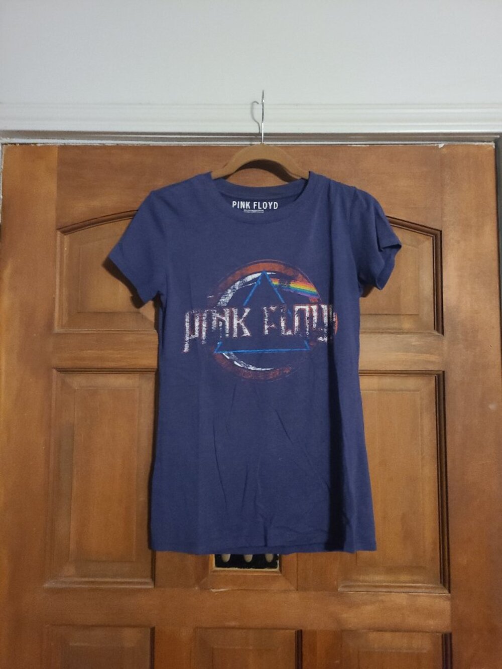 Vintage 2012 Pink Floyd  T-Shirt SZ L Women's Navy Blue Faded